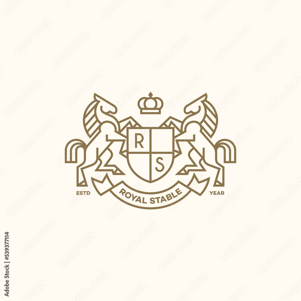 Heraldic horse logo Heraldic horse logo