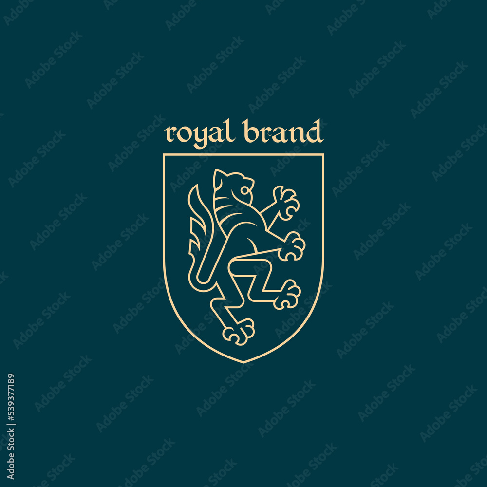 Lion heraldic emblem