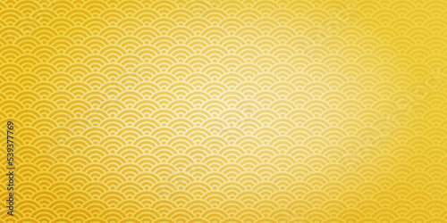 金色の青海波の背景画像　年賀状用の背景イラスト　