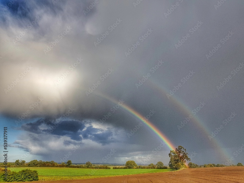 Regenbogen über Eutin in Schleswig - Holstein