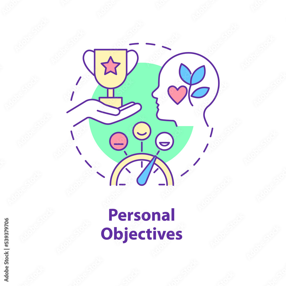 Personal objectives concept icon. Human resources management abstract idea thin line illustration. Isolated outline drawing