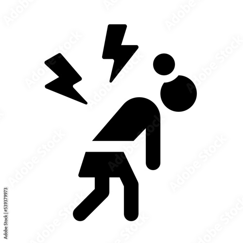 Tired Woman Glyph Icon Vector