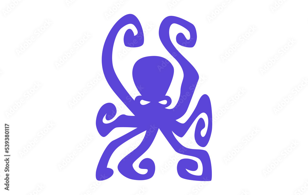 Fototapeta premium Octopus Squid Logo Design Template