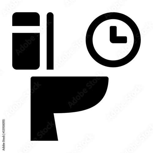 Frequent Urination Glyph Icon Vector