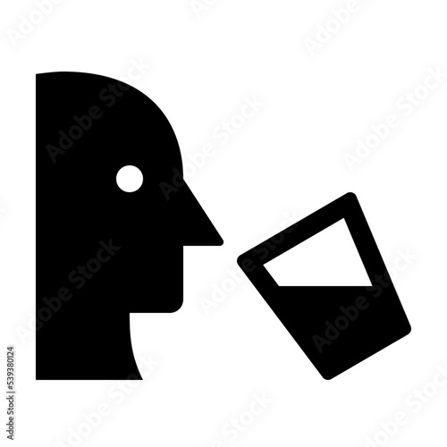 Drink Water Glyph Icon Vector