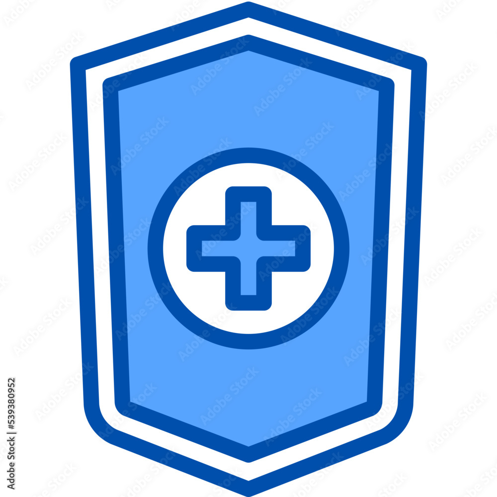 Shield blue outline icon Shield blue outline icon