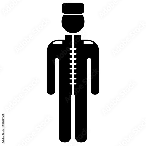 Doorman, valet, stewart icon. People and occupations pictogram, Flat design vector.