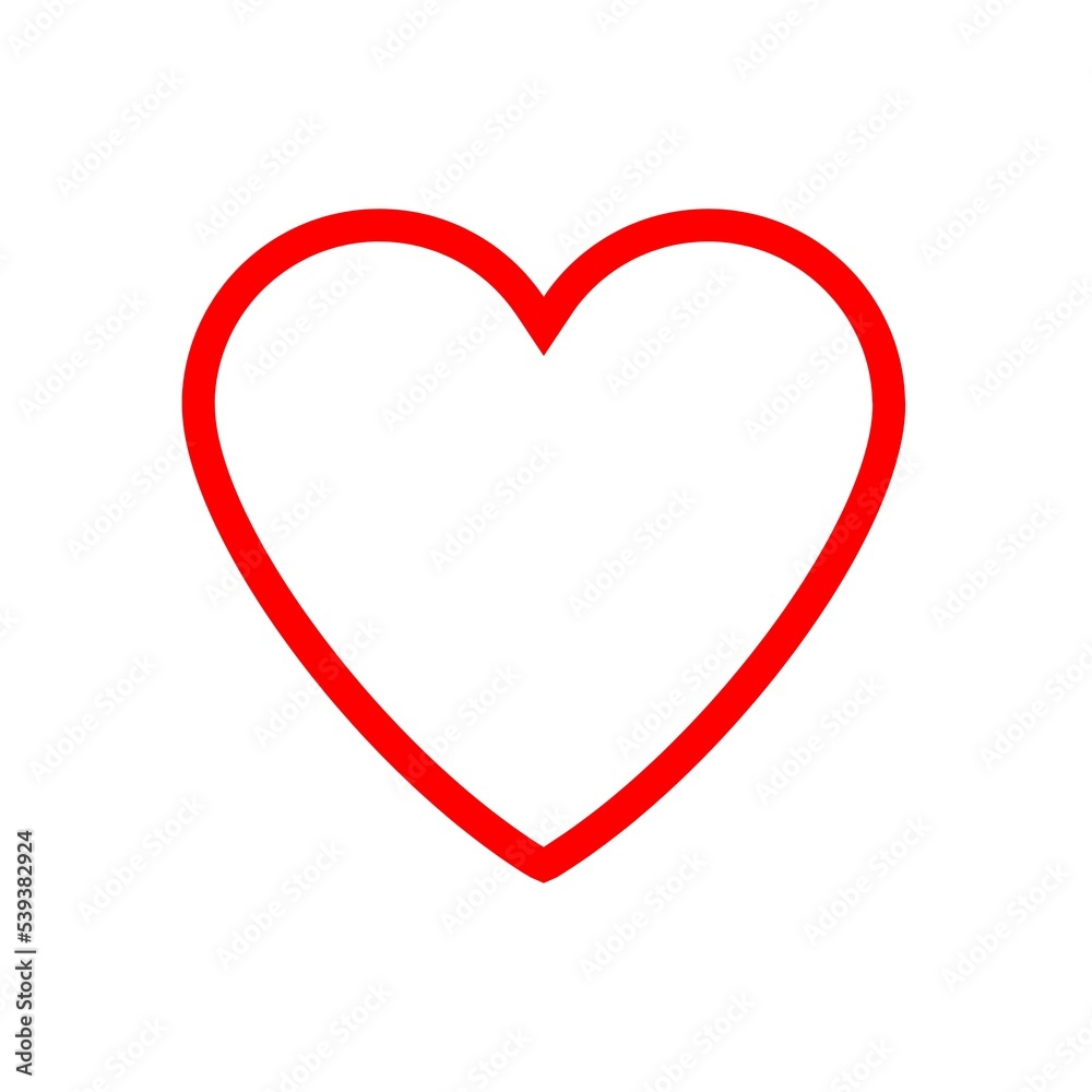 Re heart outlined icon