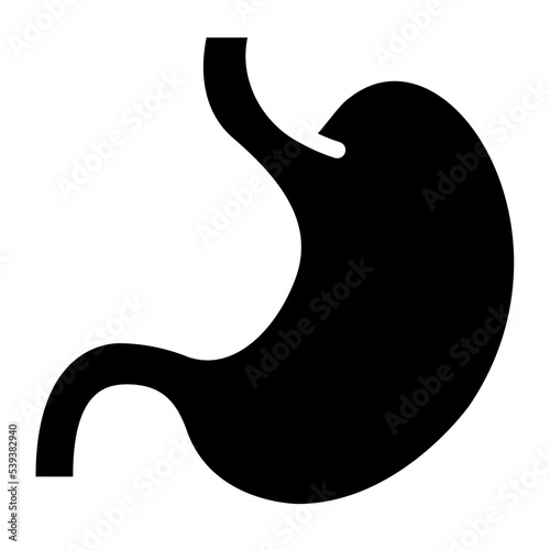 glyph  silhouette  fill  stomach digestion organ getroenterology gestro icon