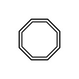 Octagon outlined shape icon 