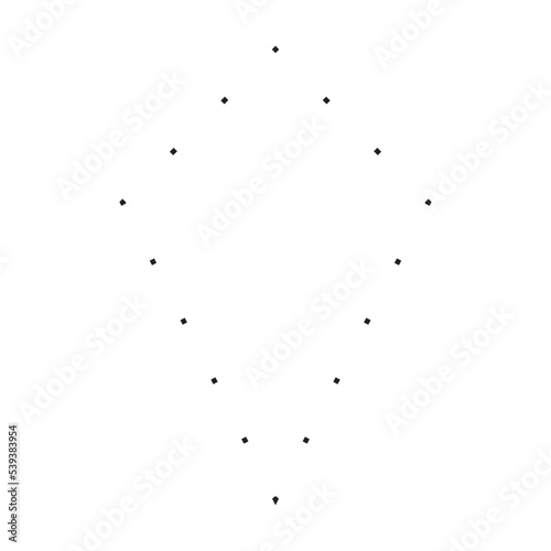Kite shape dotted symbol vector icon for creative graphic design ui element in a pictogram illustration