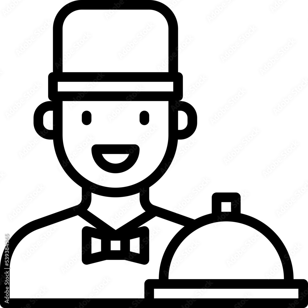 Waiter outline icon Waiter outline icon