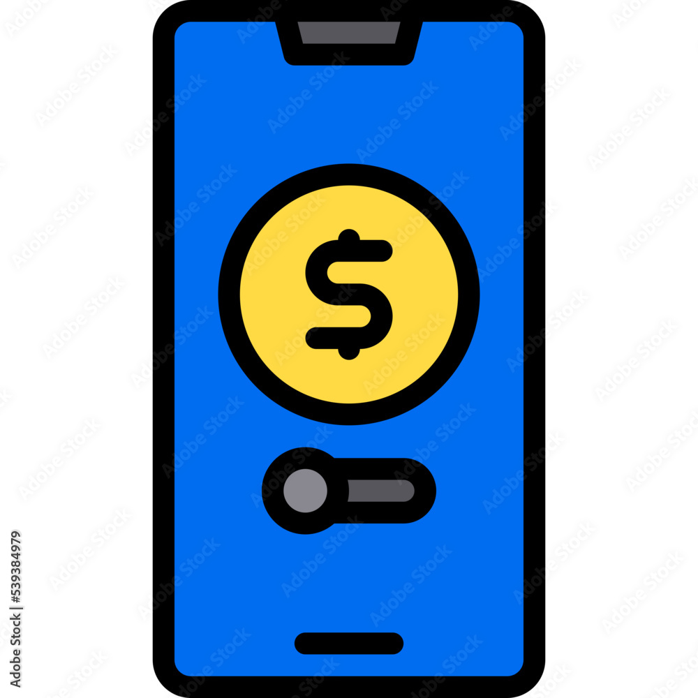 Online payment blue outline icon Online payment blue outline icon
