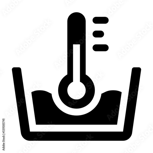 Wash Basin Glyph Icon Vector