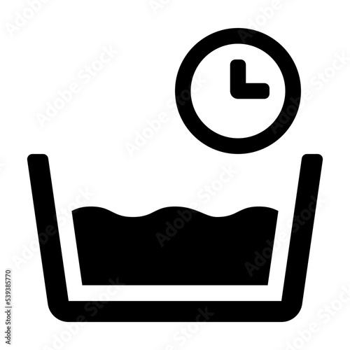 Wash Basin Glyph Icon Vector