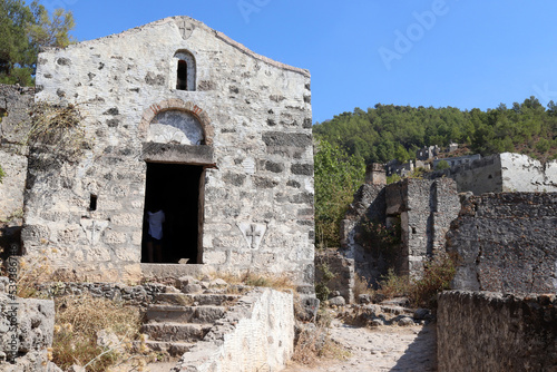 Abandoned village in Turkey. Fethiye Kayakoy