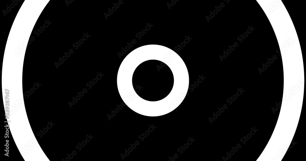 Simple round transition mask - circle cascade. Looped animation with alpha channel