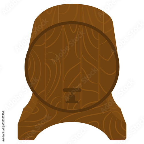 Wooden wine barrel. Vector illustration.