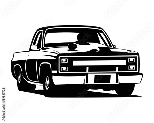 Classic Hotrod Pickup Truck Vector Isolated EPS
