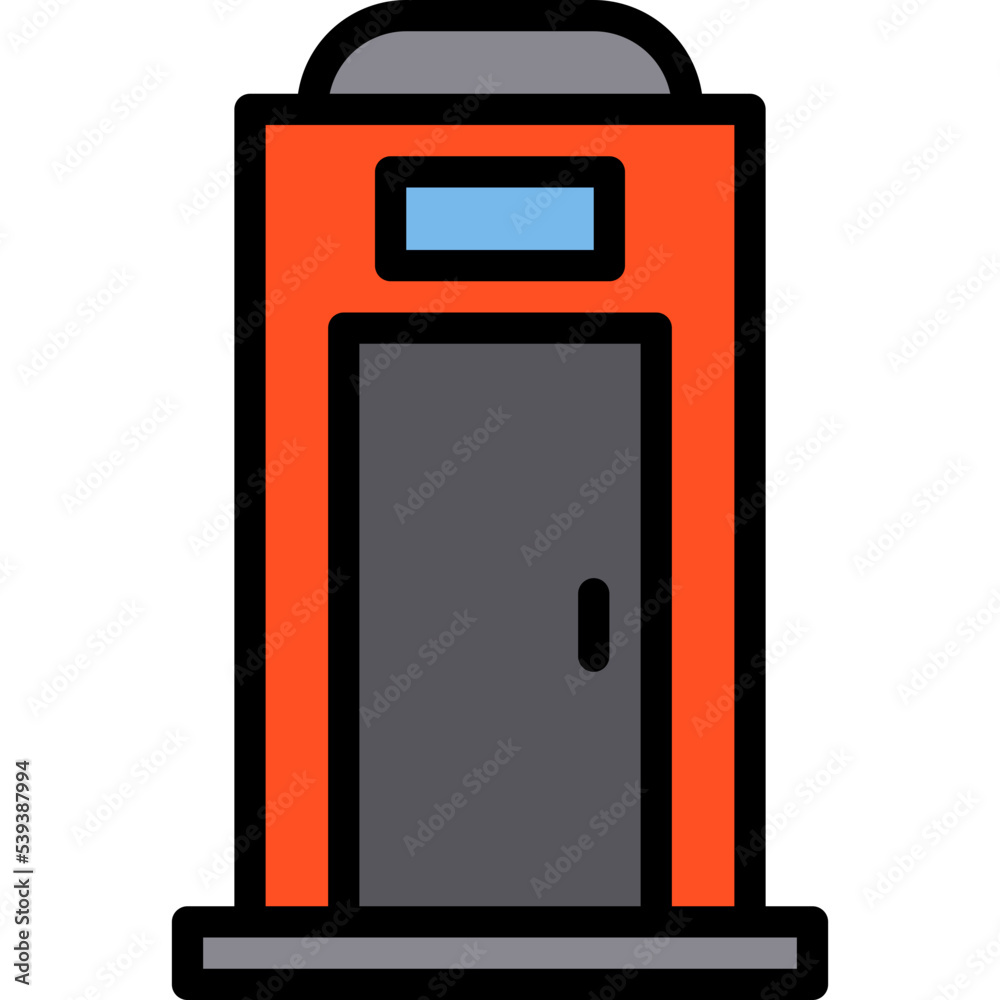 Public toilet blue outline icon Public toilet blue outline icon