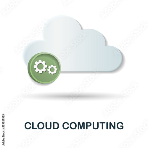 Cloud Computing icon. 3d illustration from digitalization collection. Creative Cloud Computing 3d icon for web design, templates, infographics and more