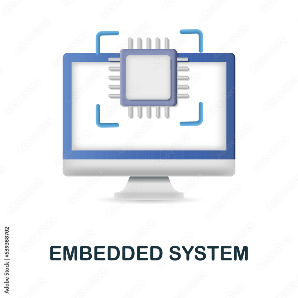 Embedded System icon. 3d illustration from digitalization collection. Creative Embedded System 3d icon for web design, templates, infographics and more