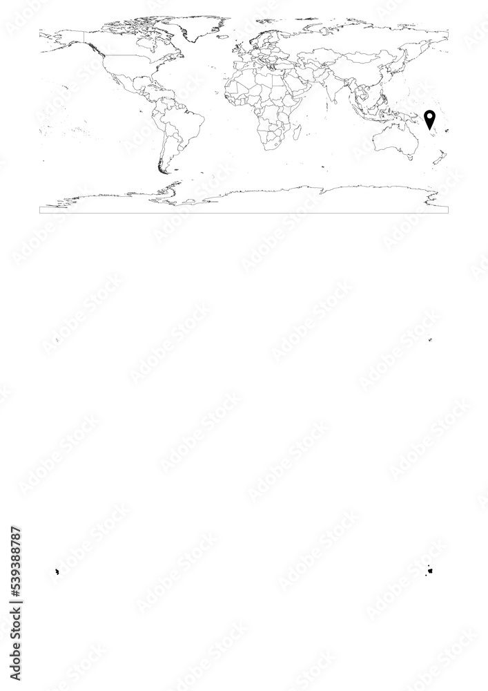 Vector Fiji map, map of Fiji showing country location on world with solid and outline maps for Fiji on white background. File is suitable for digital editing and prints of all sizes.