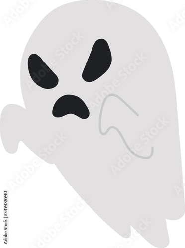 spooky halloween ghost isolate items design