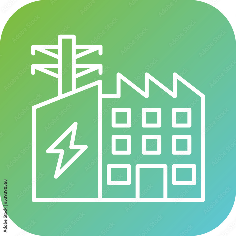 Electric Factory Icon Style Electric Factory Icon Style