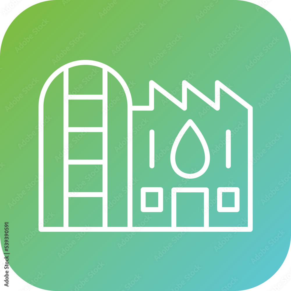 Water Factory Icon Style Water Factory Icon Style