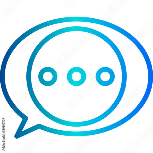 Speeh bubble outline icon