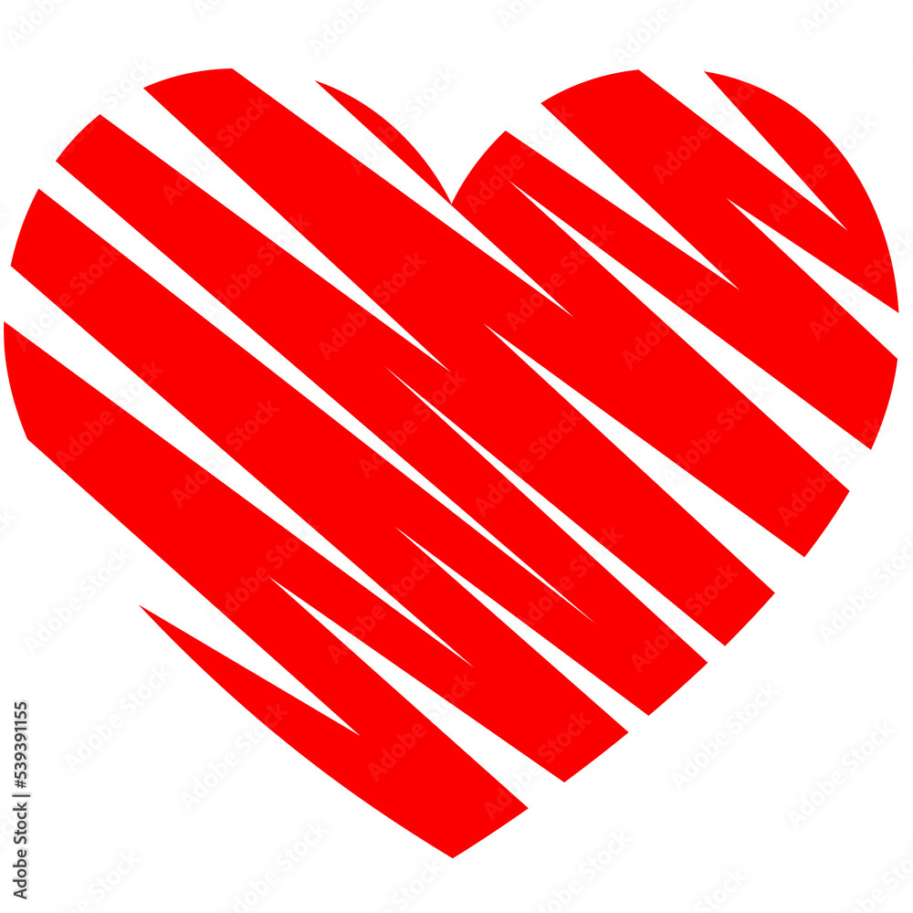 Fototapeta premium Hand drawn rough marker heart