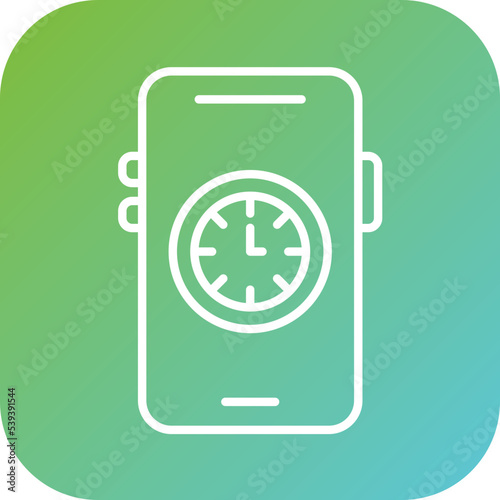 Mobile Clock Icon Style