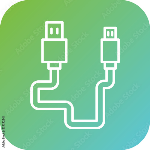 USB Cable Icon Style