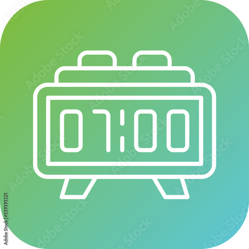 Digital Clock Icon Style