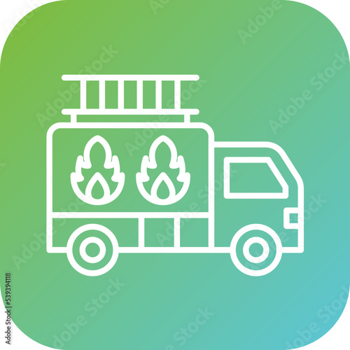 Fire Truck Icon Style