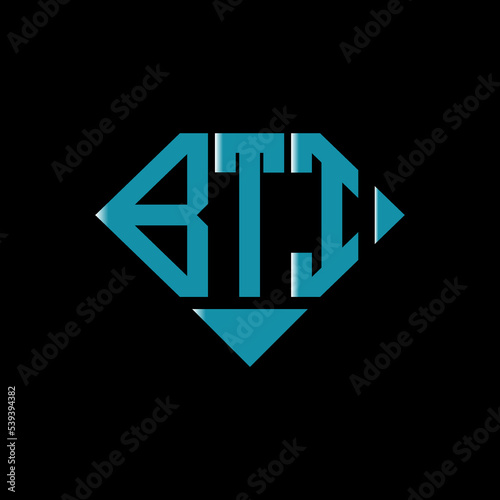 BTI letter logo creative design. BTI unique design.
 photo