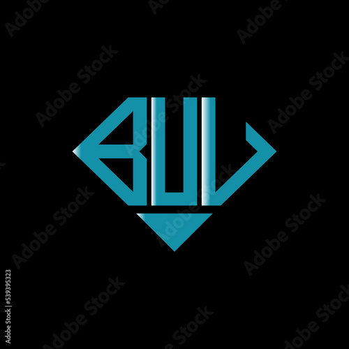 BUV letter logo creative design. BUV unique design.
 photo