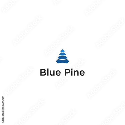 blue pine logo creative design