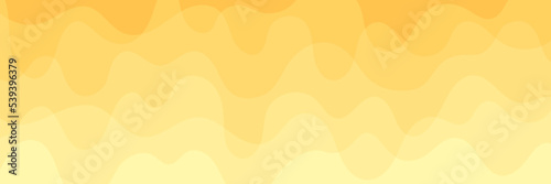 Vector abstract background. Wavy shapes colored in overlap style. Long banner.