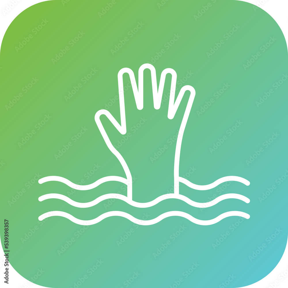 Obraz premium Drown Icon Style