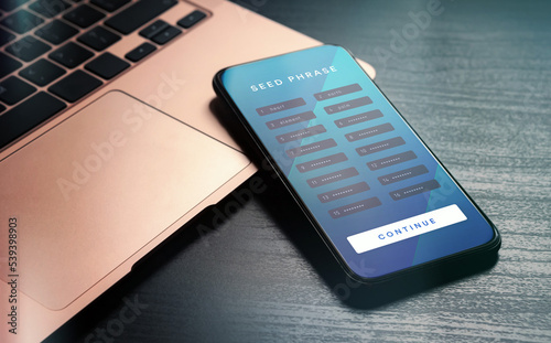 Secret Recovery Mnemonic Seed Phrase for restore and backup crypto wallet