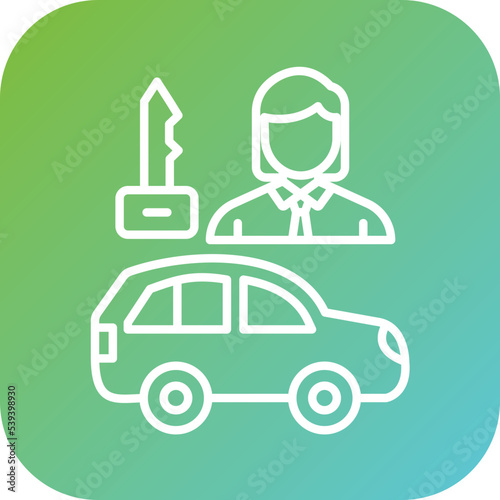 Car Saleswoman Icon Style