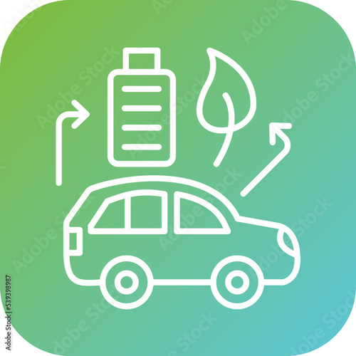 Hybrid Vehicle Icon Style