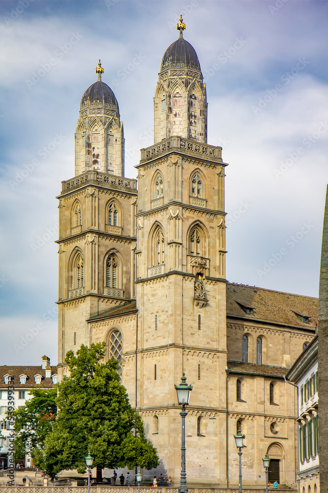 The Grossmunster church in Zürich, Switzerland