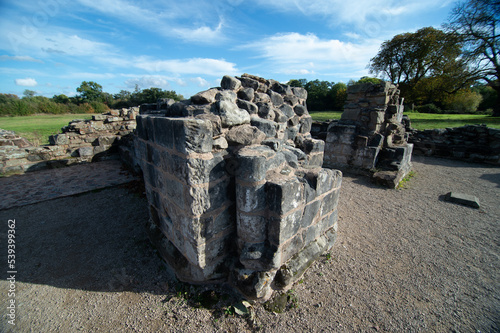 ruins of bordesley abbey reddidditch, england uk