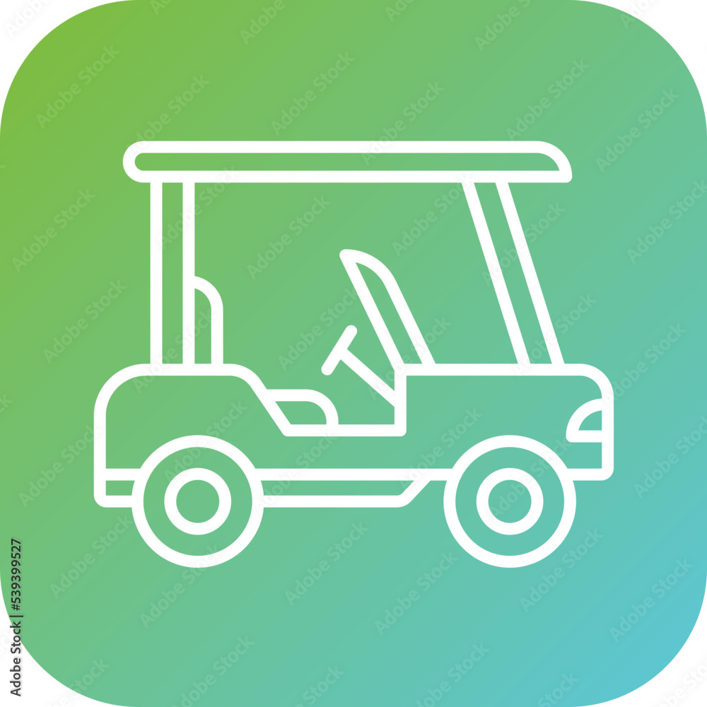 Golf Cart Icon Style