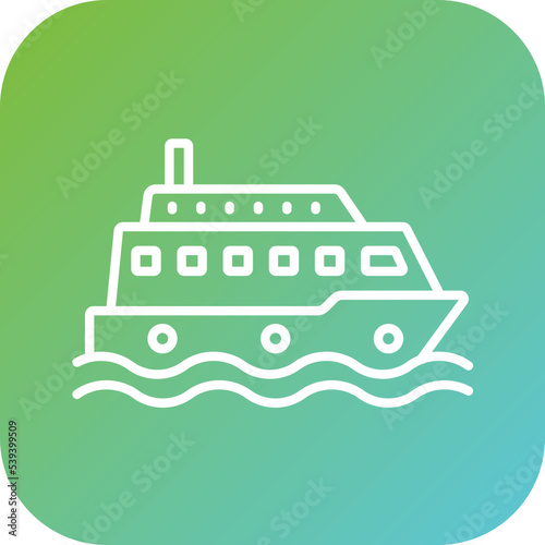 Ferry Boat Icon Style
