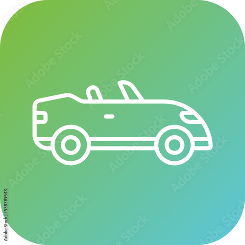 Convertible Car Icon Style