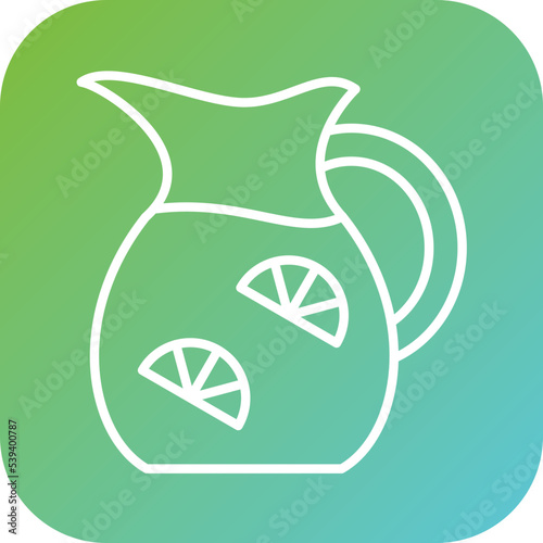 Lemonade Jug Icon Style